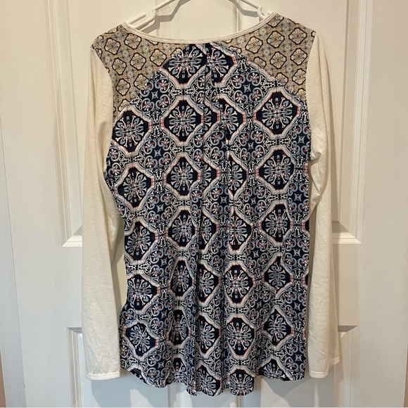 PrAna boho Chic Mandala Jivani Top Long Sleeves mosaic pattern athleisure Medium - Picture 5 of 12